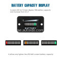 LED -batterikapacitetsindikator Batteriladdning och urladdning